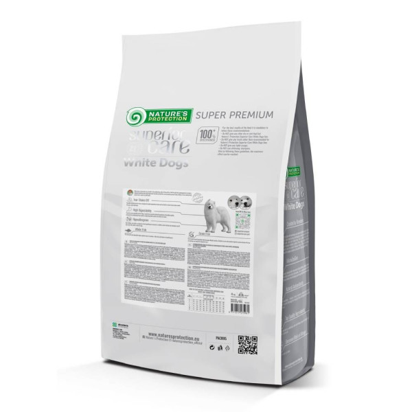 Сухий корм для цуценят Nature's Protection Superior Care White Dogs Grain Free Junior All Sizes 4 кг - біла риба