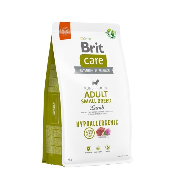 Сухий корм для собак Brit Care Dog Hypoallergenic Adult Small Breed 7 кг - ягня