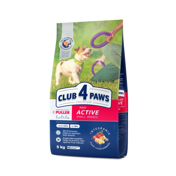 Сухий корм для собак Club 4 Paws Adult Active Small Breeds 5 кг - курка