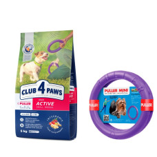 Сухий корм для собак Club 4 Paws Premium Adult Active Small Breeds 5 кг - курка + Puller