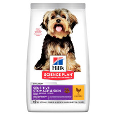 Hills SP Adult Sensitive Stomach & Skin Small & Mini Care Сухий корм з куркою для дорослих собак дрібних порід з чутливим травленням, 3 кг.