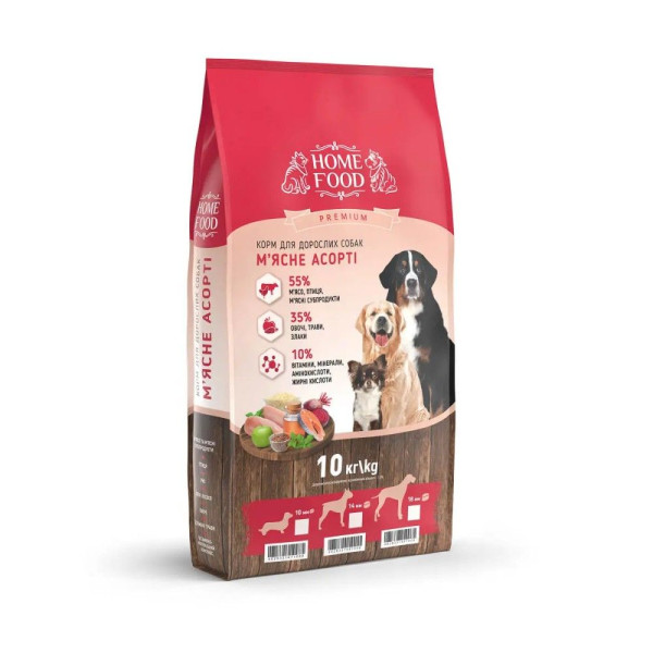 Сухий корм для собак Home Food Universal 10 кг - м'ясне асорті