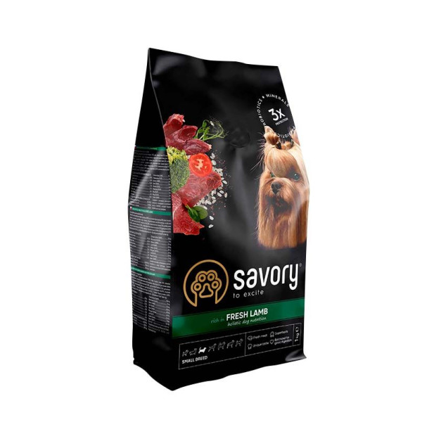 Сухий корм для собак Savory Small Breed 1 кг - ягня