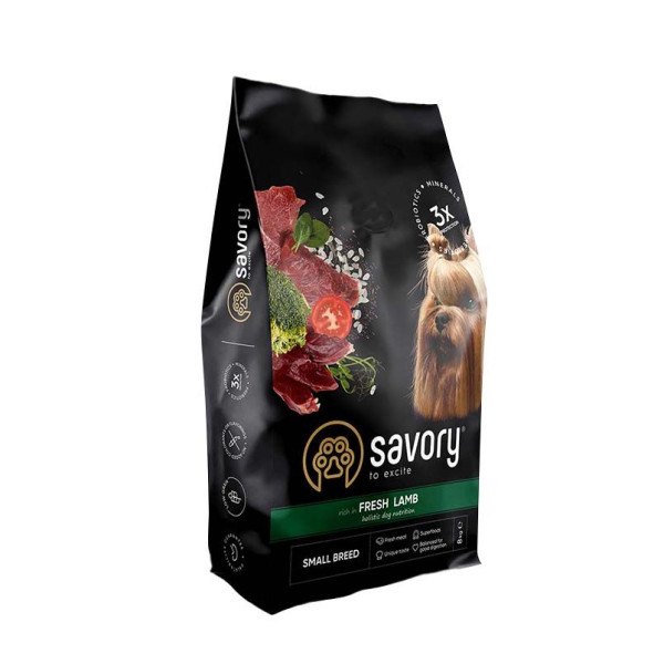 Сухий корм для собак Savory Small Breed 8 кг - ягня