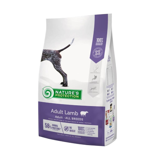 Сухий корм для собак Nature's Protection Adult All Breeds 4 кг - ягня