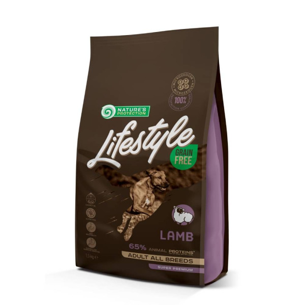 Сухий корм для собак Nature's Protection Lifestyle Grain Free Adult All Breeds 1,5 кг - ягня