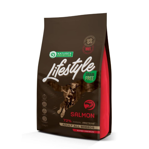 Сухий корм для собак Nature's Protection Lifestyle Grain Free Adult All Breeds 1,5 кг - лосось