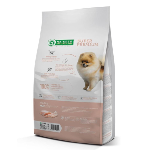 Сухий корм для цуценят Nature's Protection Mini Junior Small Breeds 2 кг - домашня птиця