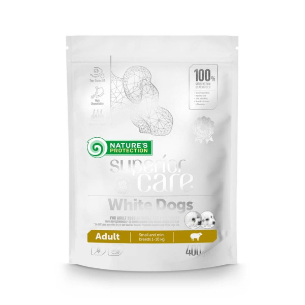 Сухий корм для собак Nature's Protection Superior Care White Dogs Adult Small and Mini Breeds 400 г - ягня