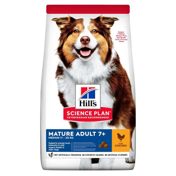 Сухий корм для собак Hill’s Science Plan Mature Adult 7+ Medium Breed 14 кг - курка