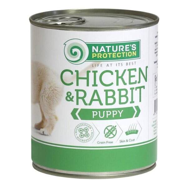 Вологий корм для цуценят Nature's Protection Puppy 400 г - курка та кролик