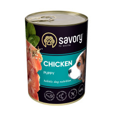 Вологий корм Savory для цуценят з куркою 6 шт* 400 г