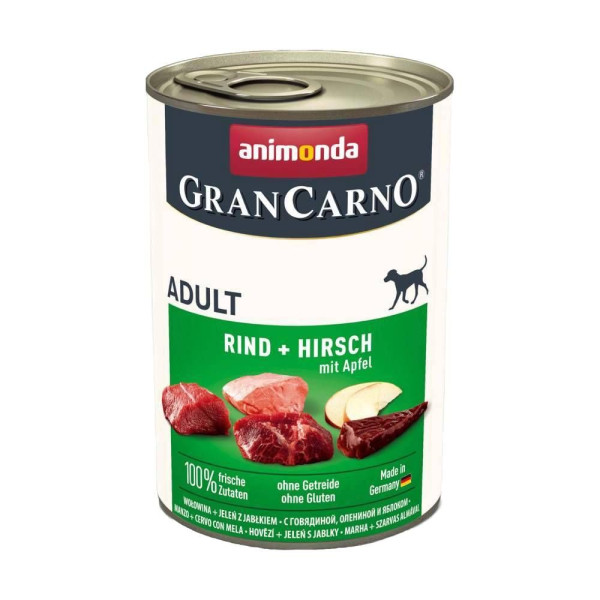 Вологий корм для собак Animonda Gran Carno Adult 400 г - яловичина та оленина