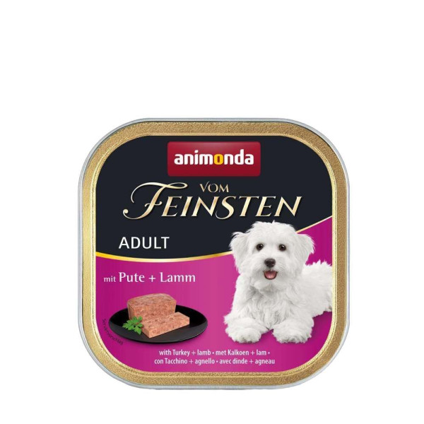 Вологий корм для собак Animonda Vom Feinsten Adult 150 г - індичка та ягня