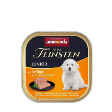 Вологий корм для цуценят Animonda Vom Feinsten Junior 150 г - птах та індичі серця