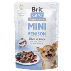 Вологий корм для собак Brit Care Mini pouch 85 g філе в соусі (дичина) 24шт