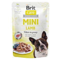Вологий корм для собак Brit Care Mini pouch 85 g філе в соусі (ягня) 24шт