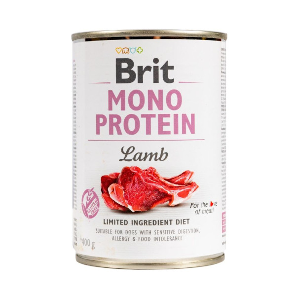 Вологий корм для собак Brit Care Mono Protein 400 г - ягня
