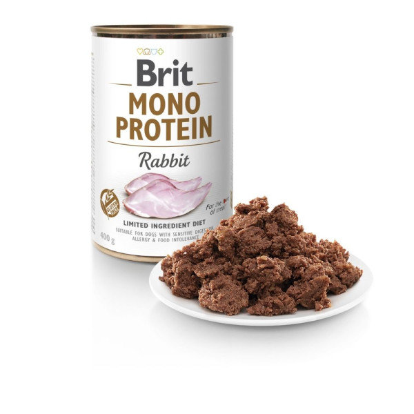 Вологий корм для собак Brit Care Mono Protein 400 г - кролик