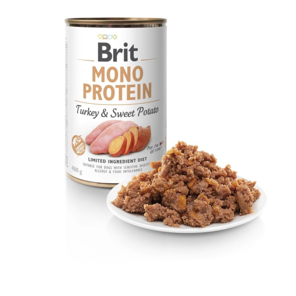 Вологий корм для собак Brit Care Mono Protein 400 г - індичка та батат