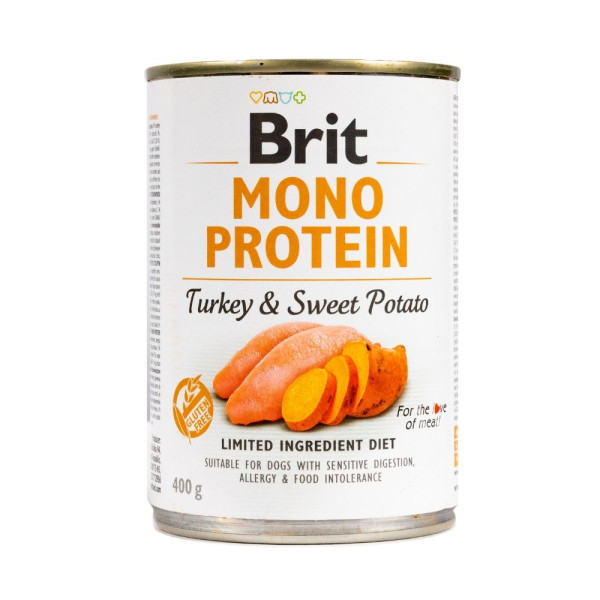 Вологий корм для собак Brit Care Mono Protein 400 г - індичка та батат