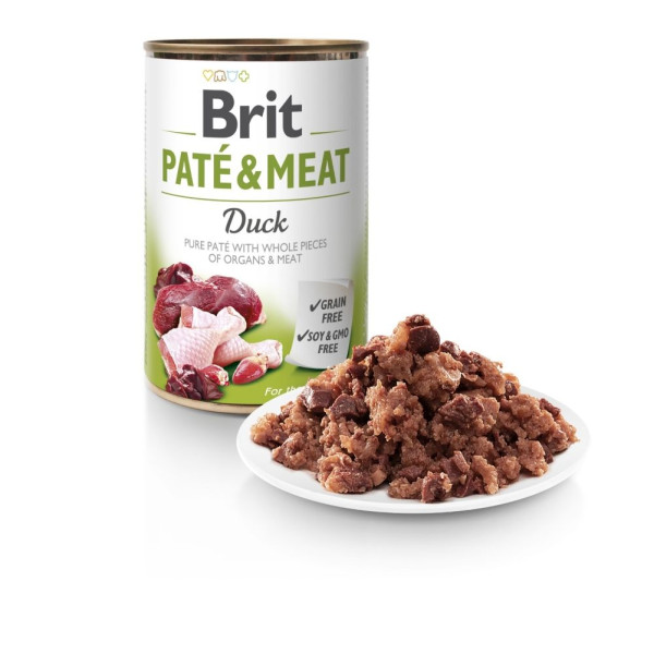 Вологий корм для собак Brit Care Pate & Meat 400 г - курка та качка