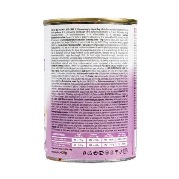 Вологий корм для собак Brit Care Pate & Meat 400 г - курка та ягня