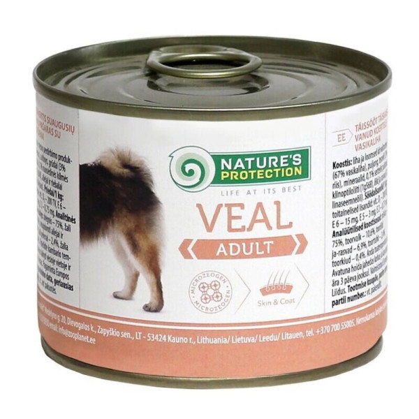 Вологий корм для собак Nature's Protection Adult 200 г - телятина