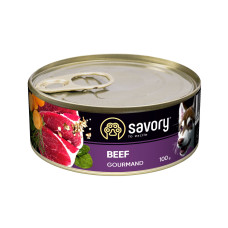 Вологий корм для собак Savory Adult 100 г - яловичина