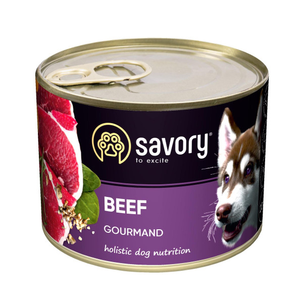 Вологий корм для собак Savory Adult 200 г - яловичина