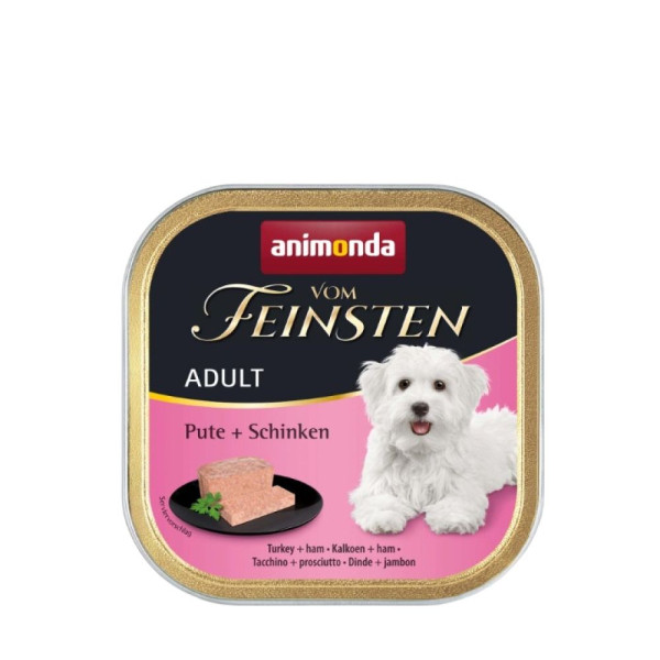 Вологий корм для собак Animonda Vom Feinsten Adult 150 г - індичка та шинка