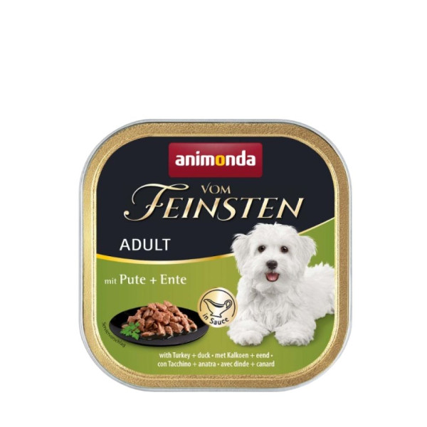 Вологий корм для собак Animonda Vom Feinsten Adult 150 г - індичка і качка