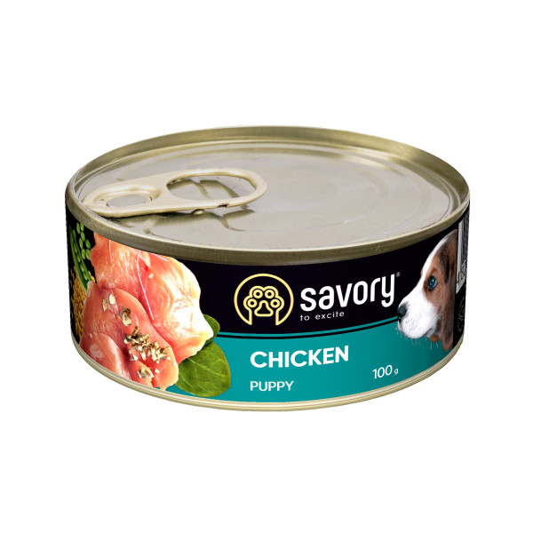 Вологий корм для цуценят Savory Puppy 100 г - курка