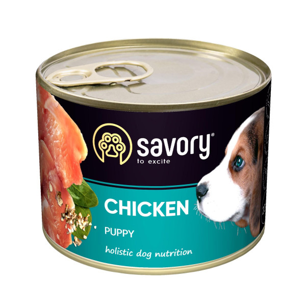 Вологий корм для цуценят Savory Puppy 200 г - курка