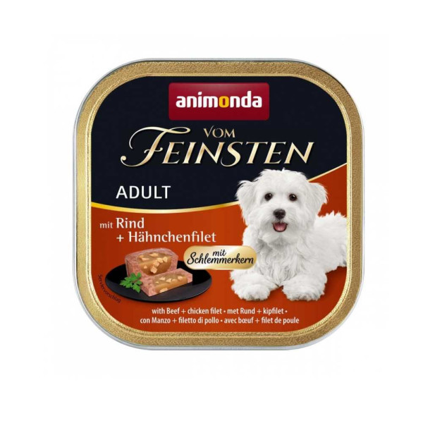 Вологий корм для собак Animonda Vom Feinsten Adult 150 г - яловичина та курка