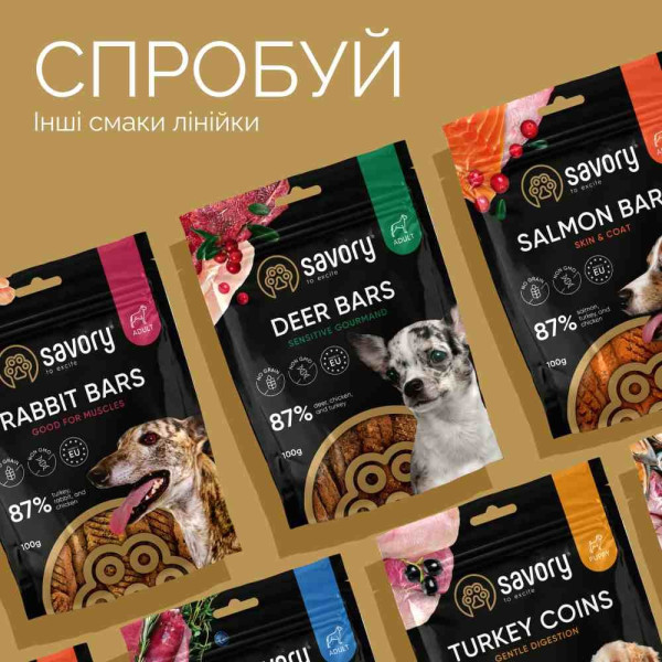 Ласощі Savory Fillet Turkey With Duck 100 г - індичка та качка