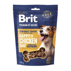 Ласощі для cобак Brit Premium Semi-moist Snacks 180 г - курка та малина