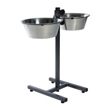 Стійка з мисками для собак Trixie 2 x 4,5 л / 28 см, h=60 см