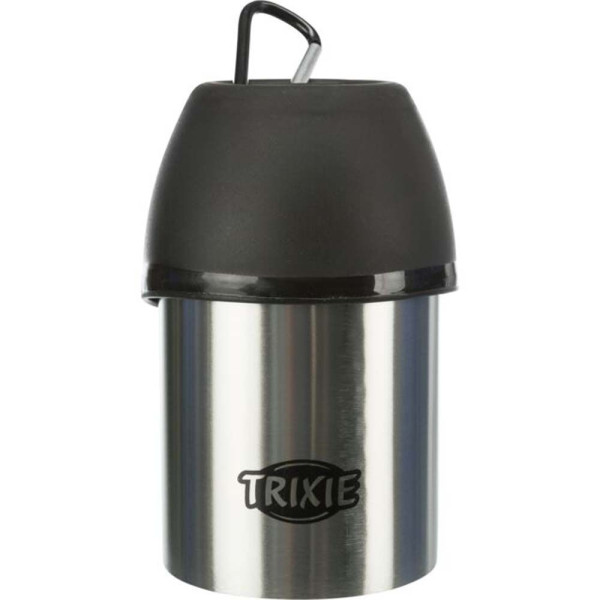 Пляшка дорожня Trixie з мискою 300 мл (чорна, синя)
