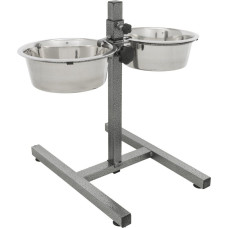 Стійка з мисками для собак Trixie 2x1,8 л/20 см - сірий