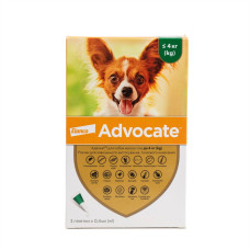 Краплі на холку для собак Elanco Bayer Advocate до 4 кг, 3 шт