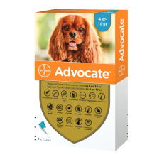Краплі на холку для собак Elanco Bayer Advocate від 4 до 10 кг, 3 шт
