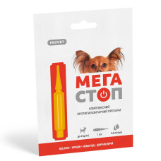 Краплі на холку для собак PROVET Мегастоп до 4 кг, 1 шт