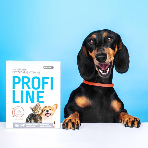 Нашийник для собак PROVET Profiline 35 см - кораловий - dgs