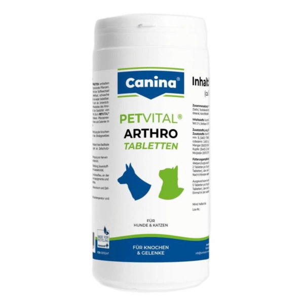 Добавка для котів та собак Canina Petvital Arthro 1000 таблеток 1 кг - dgs