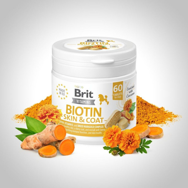 Витамины для собак Brit Vitamins Biotin Skin & Coat Care 120 г 60 таблеток