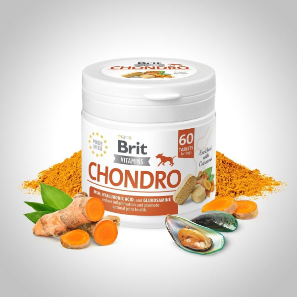 Вітаміни для собак Brit Vitamins Chondro 120 г 60 таблеток