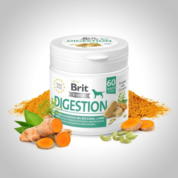 Витамины для собак Brit Vitamins Digestion 120 г 60 таблеток