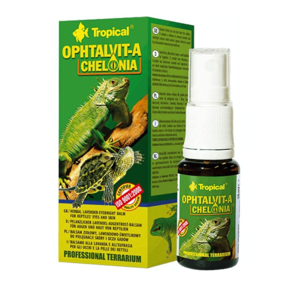 Бальзам для рептилій Tropical Ophtalvit-A Chelonia догляд за шкірою та очима 15 мл