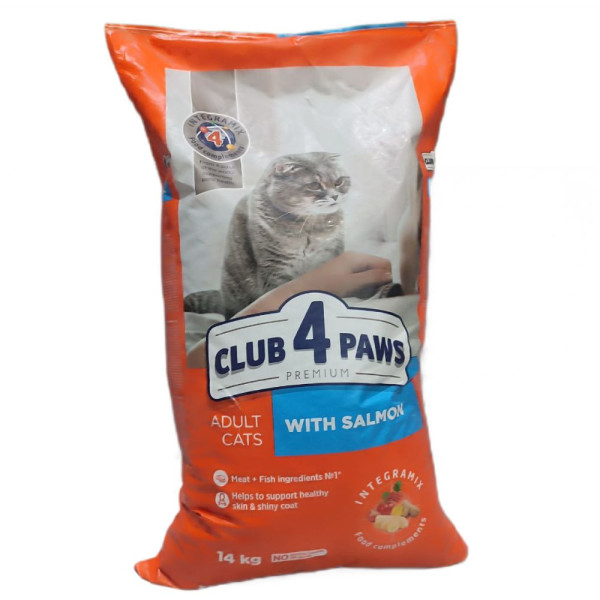 Сухий корм для котів Club 4 Paws Premium 14 кг - лосось